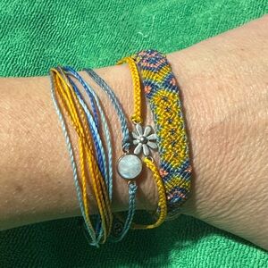Pura Vida Multicolor Woven and String Bracelets LOT of 5 different bracelets.